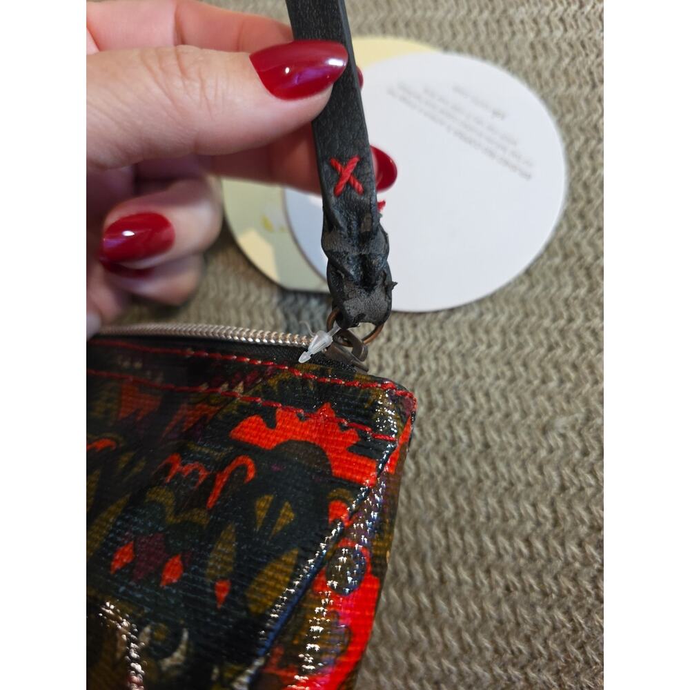 Sakroots Makeup VinylZipBag Embroidered Gold & Purple Elephant NWT But Worn Pull - Picture 8 of 8